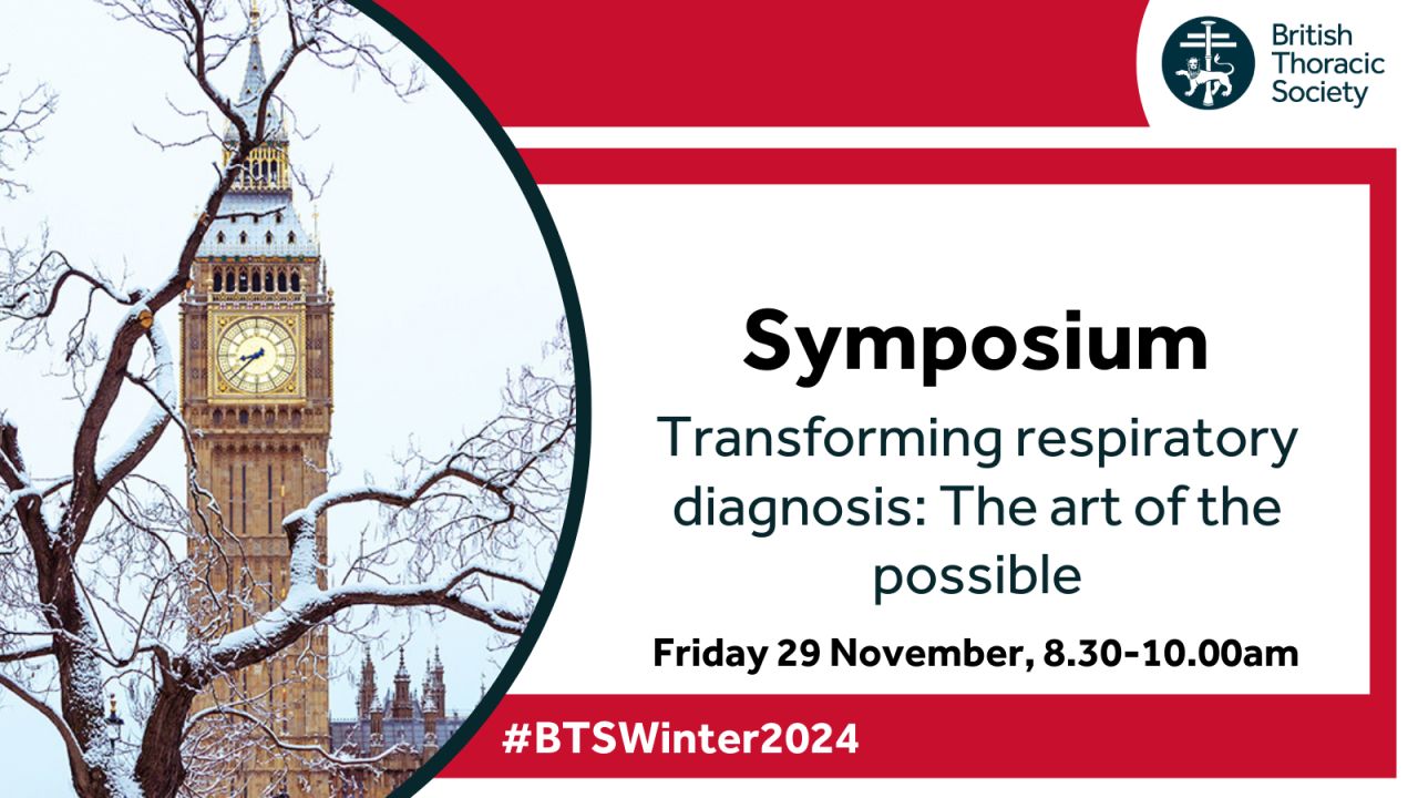 Poster for a symposium session at the BTS Winter Meeting 2024