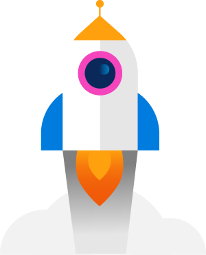 Graphic of a rocket 